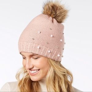 Inc woman shine as the night beanie blush winter hat